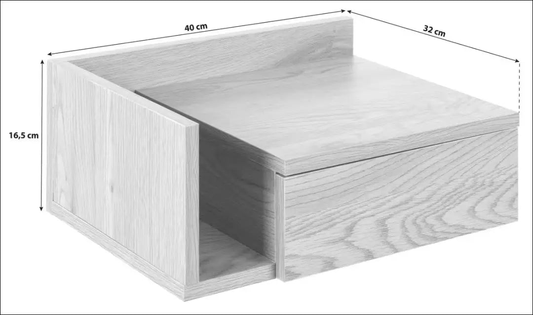 Pakabinamas naktinis staliukas GI772 - €39 Save 50% 25-50, __label:Pristatymas 1-2 d.d., color-ruda, material-mdf,