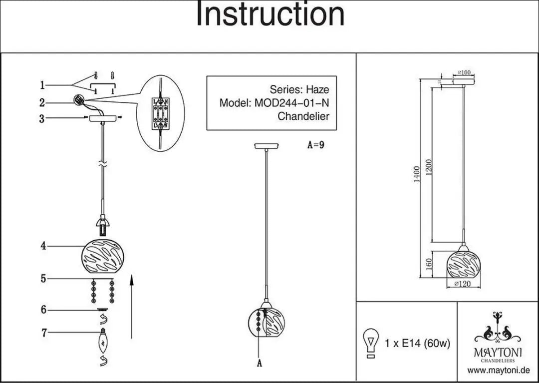 Pakabinamas šviestuvas DI10203 - €21 Save 50% __label:Pristatymas 1-2 d.d., color-sidabrine, interjeras,