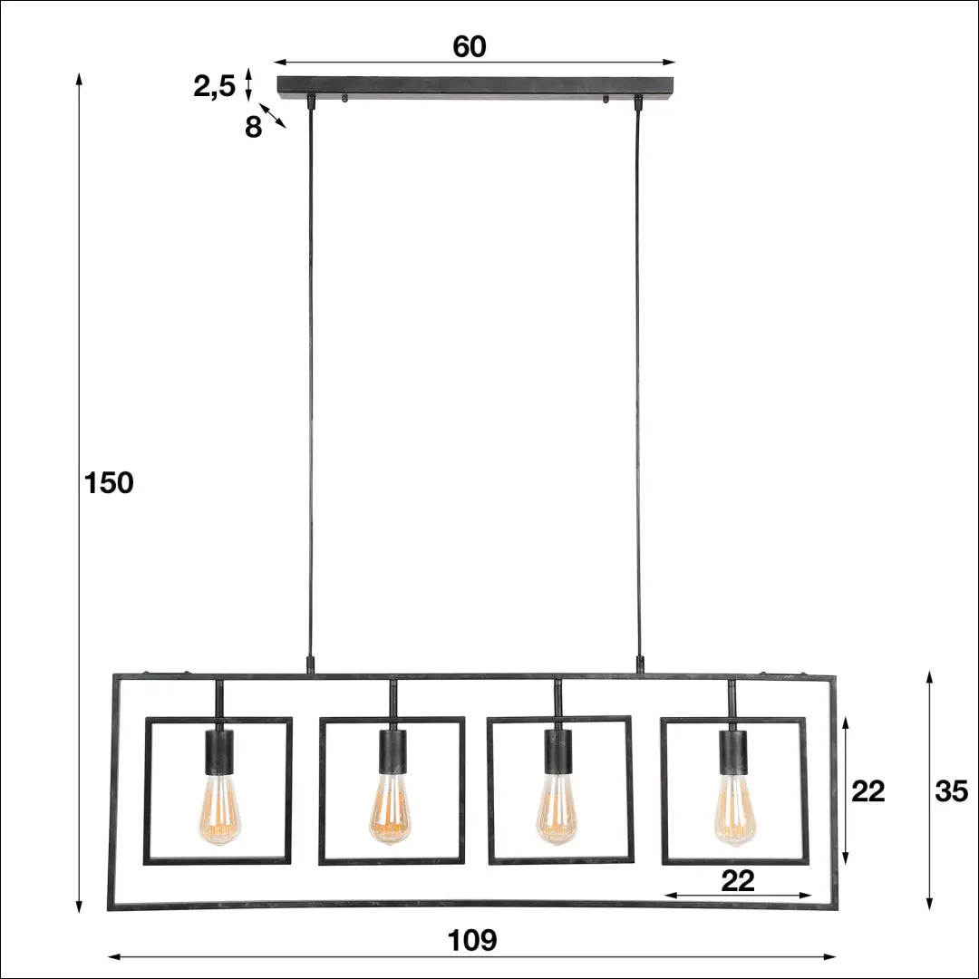 Pakabinamas šviestuvas DI10210 - €78 Save 50% 50-100, __label:Pristatymas 1-2 d.d., color-juoda, interjeras,