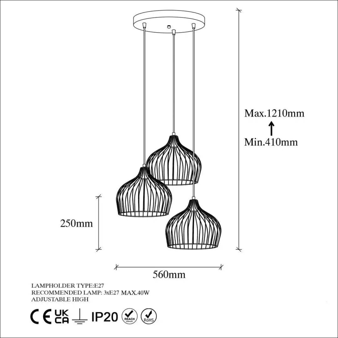 Pakabinamas šviestuvas DI10388 - €49 Save 55% 25-50, __label:Pristatymas 1-2 d.d., color-auksine, interjeras,