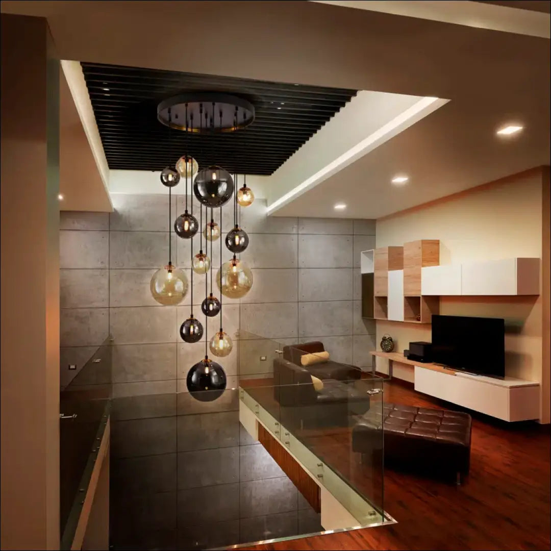 Pakabinamas šviestuvas DI10894 - €575 Save 50% __label:Pristatymas 1-2 d.d., color-juoda, color-ruda, interjeras,