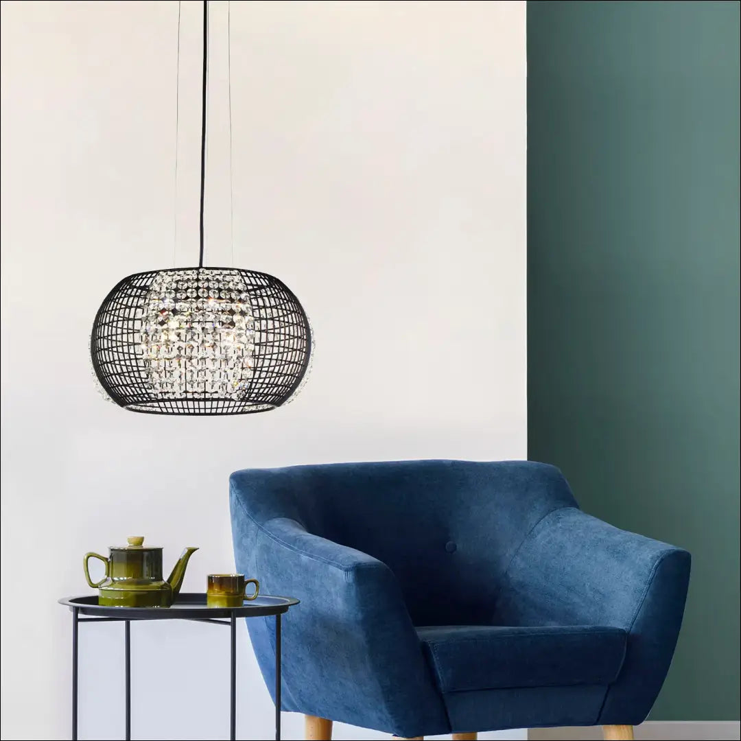 Pakabinamas šviestuvas DI12242 - €90 Save 50% 50-100, __label:Pristatymas 1-2 d.d., color-juoda, interjeras,