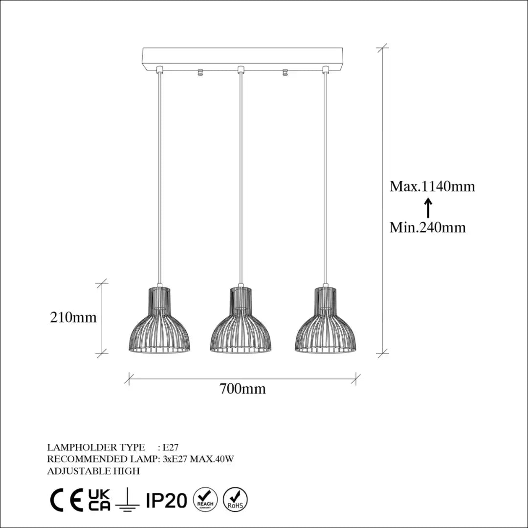 Pakabinamas šviestuvas DI5347 - €69 Save 65% 50-100, __label:Pristatymas 1-2 d.d., color-juoda, interjeras,