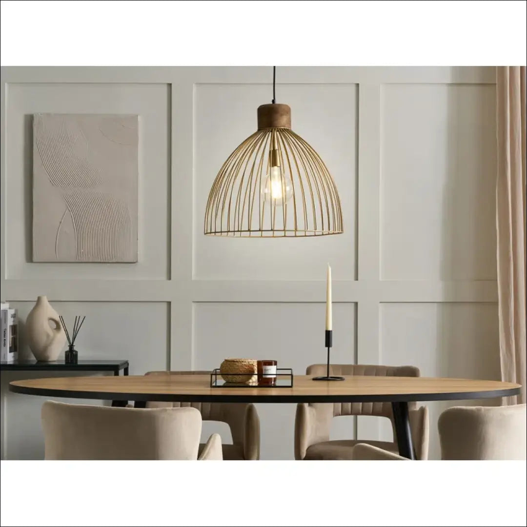 Pakabinamas šviestuvas DI8008 - €46 Save 60% 25-50, __label:Pristatymas 1-2 d.d., color-auksine, color-ruda, interjeras