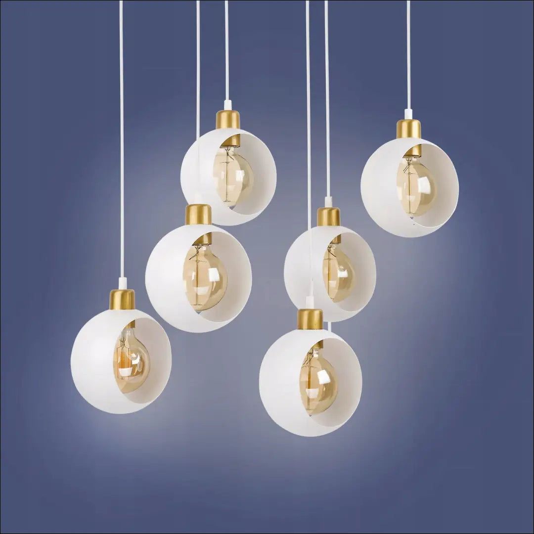 Pakabinamas šviestuvas DI8431 - €156 Save 55% 100-200, __label:Pristatymas 1-2 d.d., color-auksine, color-balta,