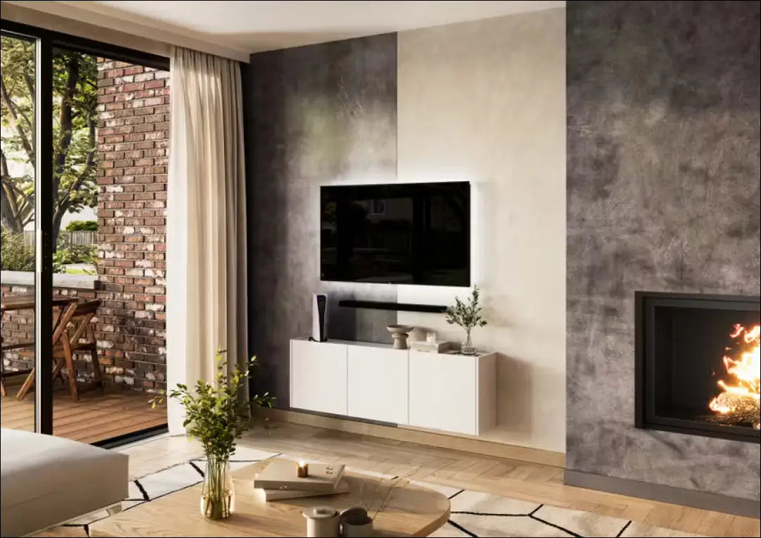 Pakabinamas TV staliukas SI1819 - €74 Save 60% 50-100, __label:Pristatymas 1-2 d.d., color-balta, material-mediena,