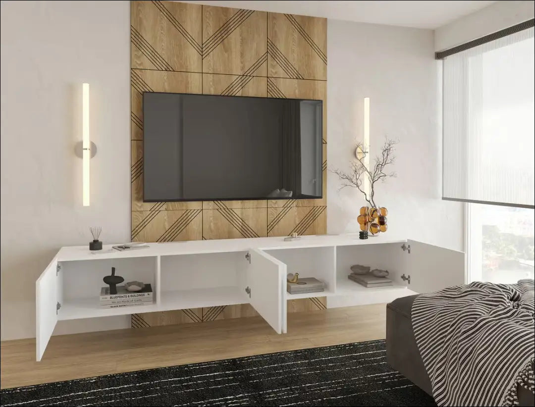 Pakabinamas TV staliukas SI2179 - €70 Save 50% 50-100, __label:Pristatymas 1-2 d.d., color-balta, material-mediena,