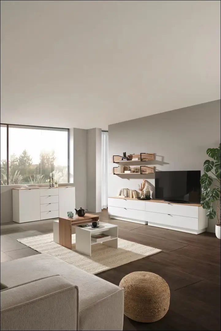 Pakabinamas TV staliukas SI2181 - €170 Save 50% 100-200, __label:Pristatymas 1-2 d.d., color-balta, color-ruda,