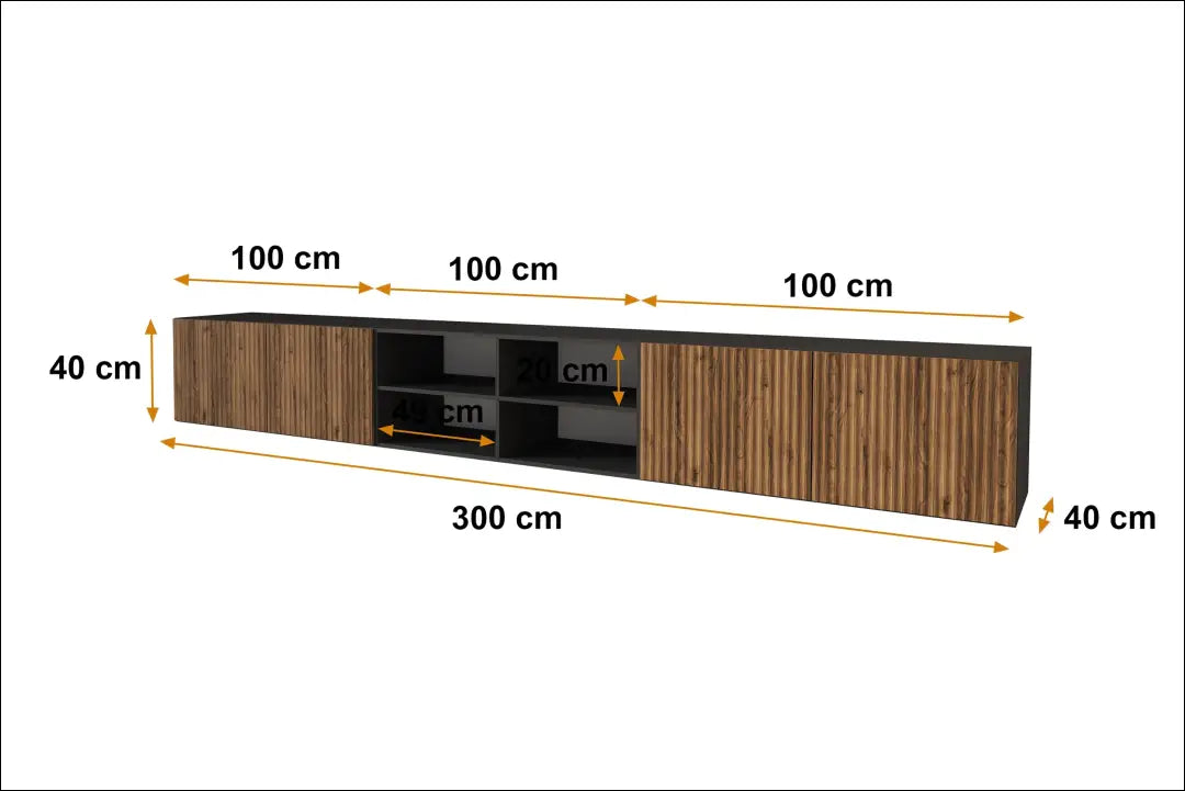 Pakabinamas TV staliukas SI2326 - €306 Save 40% __label:Pristatymas 1-2 d.d., color-juoda, color-ruda, material-mdf,