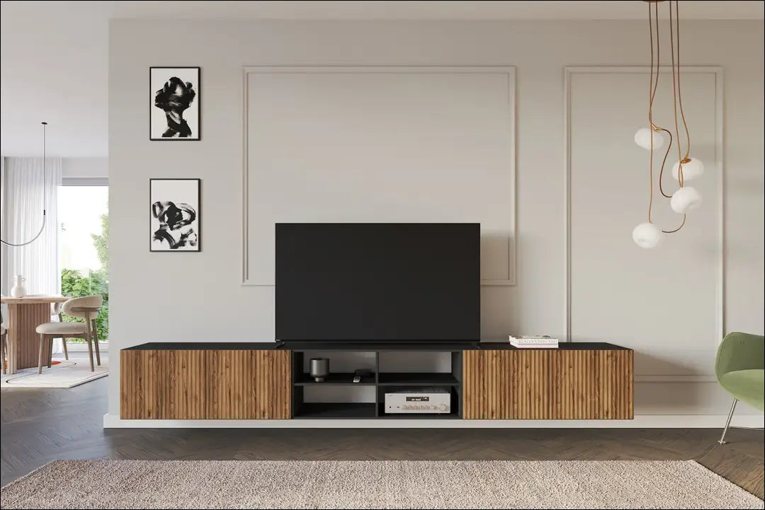 Pakabinamas TV staliukas SI2326 - €306 Save 40% __label:Pristatymas 1-2 d.d., color-juoda, color-ruda, material-mdf,
