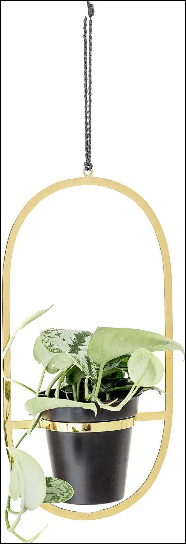Pakabinamas vazonas DI7194 - €21 Save 65% __label:Pristatymas 1-2 d.d., color-auksine, color-juoda, interjeras,