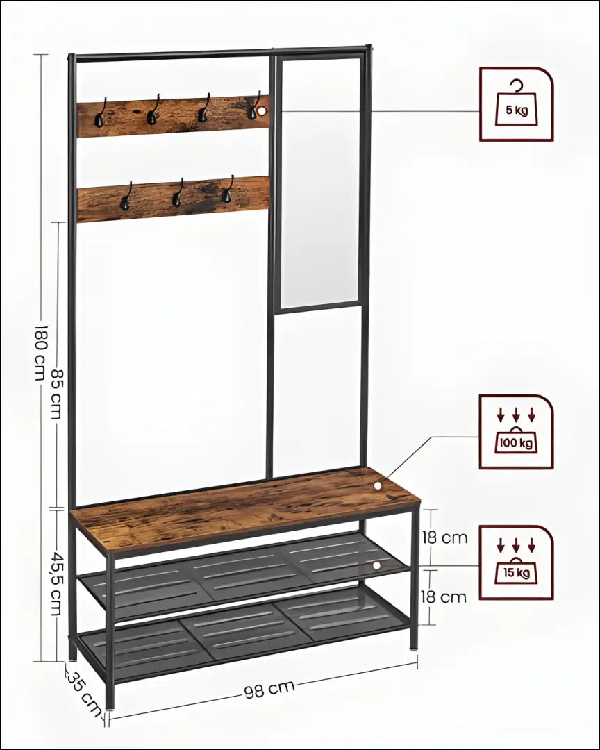 Paltų kabykla su batų lentynomis SM623 - €144 Save 40% 100-200, __label:Pristatymas 5-14 d.d., batu-lentyna, notouch30,