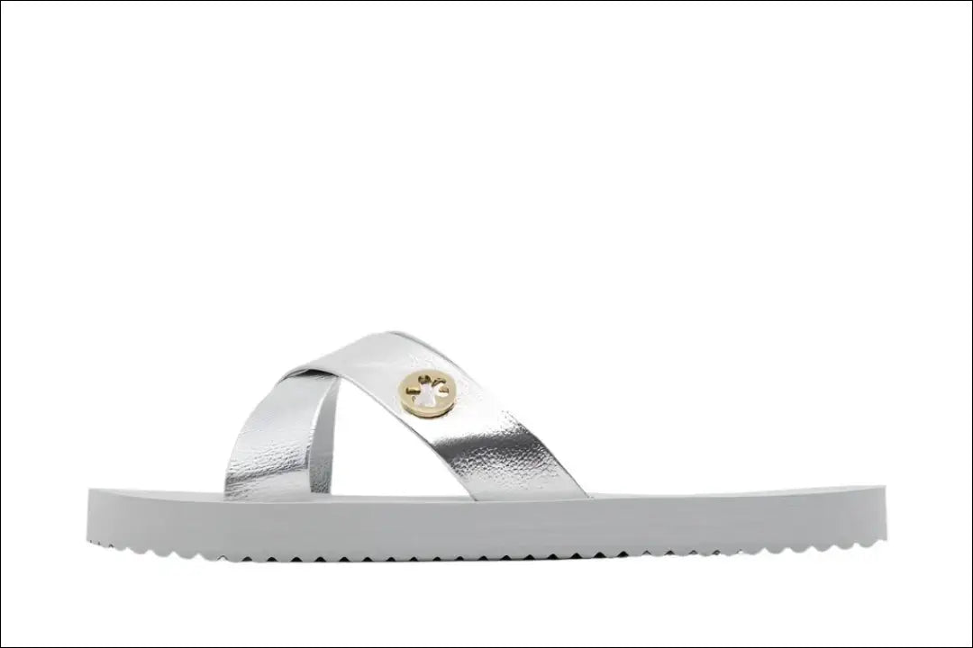 Paplūdimio šlepetės (36) DR130 - __label:Pristatymas 1-2 d.d., color-pilka, color-sidabrine, drabuziai, tekstile Iki