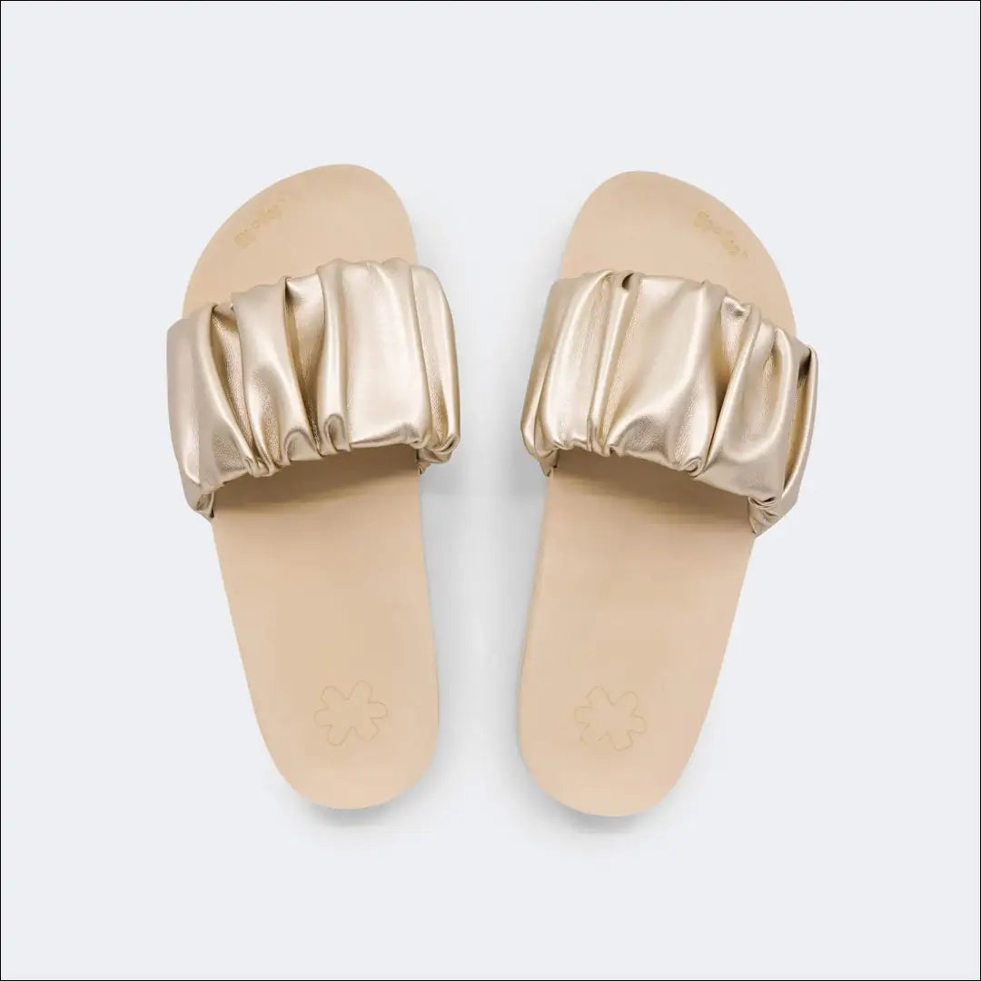 Paplūdimio šlepetės (36) DR134 - €23 Save 50% __label:Pristatymas 1-2 d.d., color-auksine, drabuziai, tekstile,