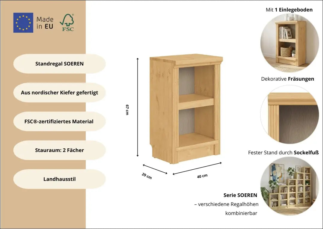 Pastatoma lentyna SI2335 - €59 Save 50% 50-100, __label:Pristatymas 1-2 d.d., biuro-baldai, biuro-lentynos, color-ruda