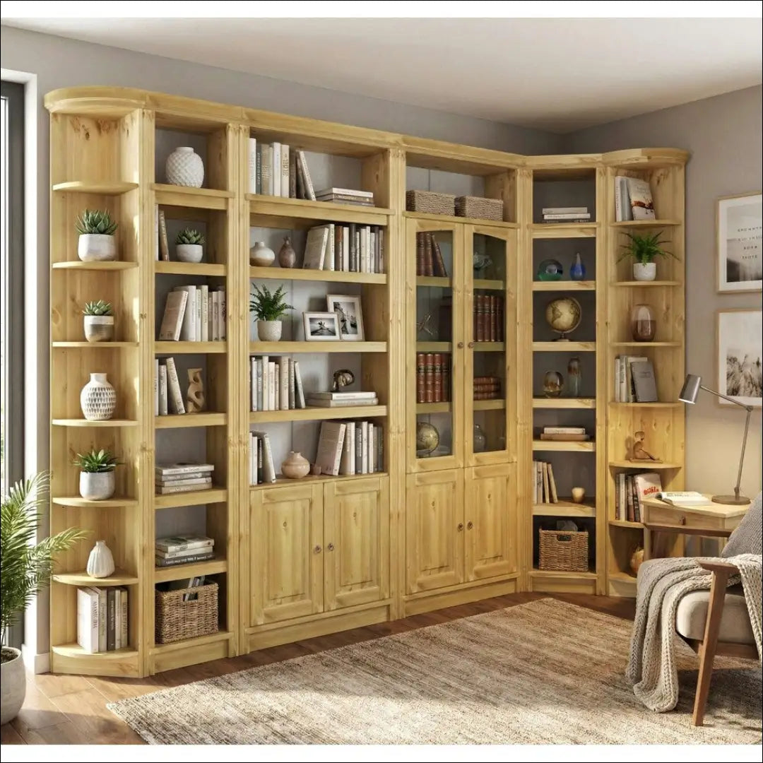 Pastatoma medinė lentyna SI2293 - €245 Save 50% __label:Pristatymas 1-2 d.d., biuro-baldai, biuro-lentynos, color-ruda,