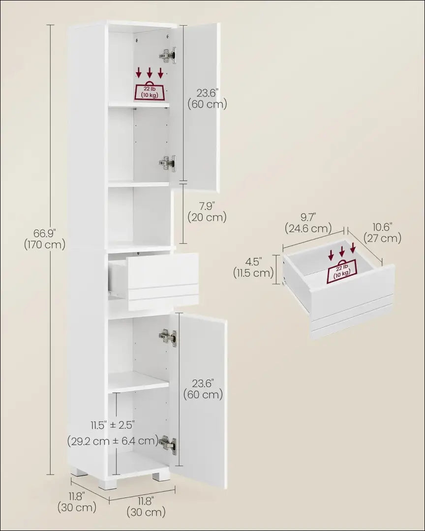 Pastatoma spintelė SM574 - €125 Save 40% 100-200, __label:Pristatymas 5-14 d.d., notouch30, song, spalva-balta