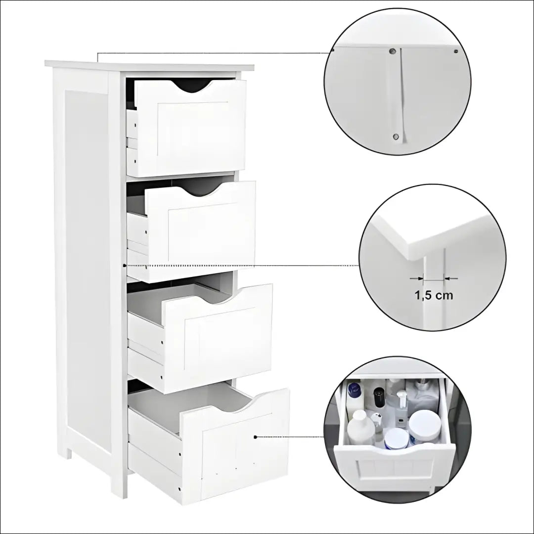 Pastatoma spintelė SM577 - €98 Save 40% 50-100, __label:Pristatymas 5-14 d.d., notouch30, song, spalva-balta 30x30x82cm