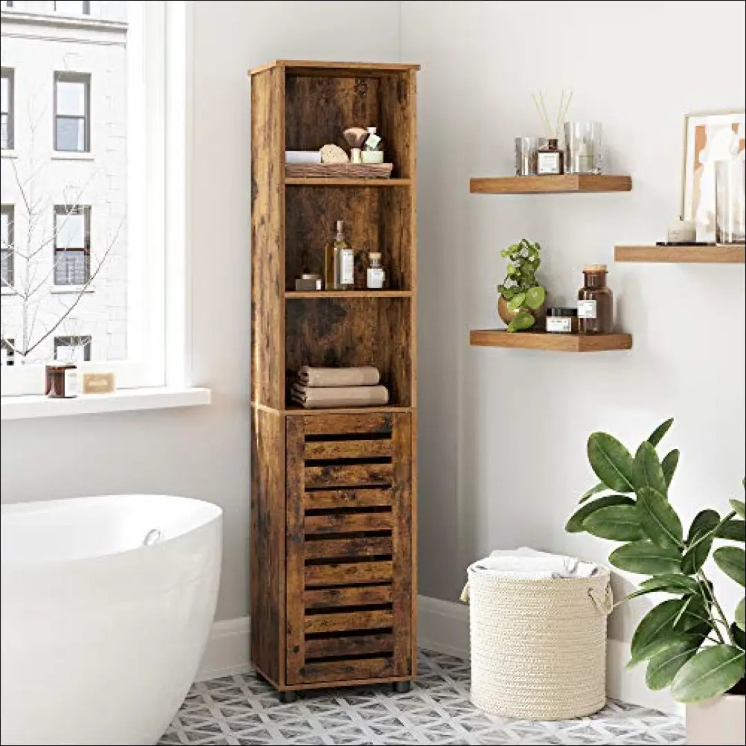 Pastatoma spintelė SM581 - €76 Save 40% 50-100, __label:Pristatymas 5-14 d.d., notouch30, song, spalva-ruda 40x30x167cm