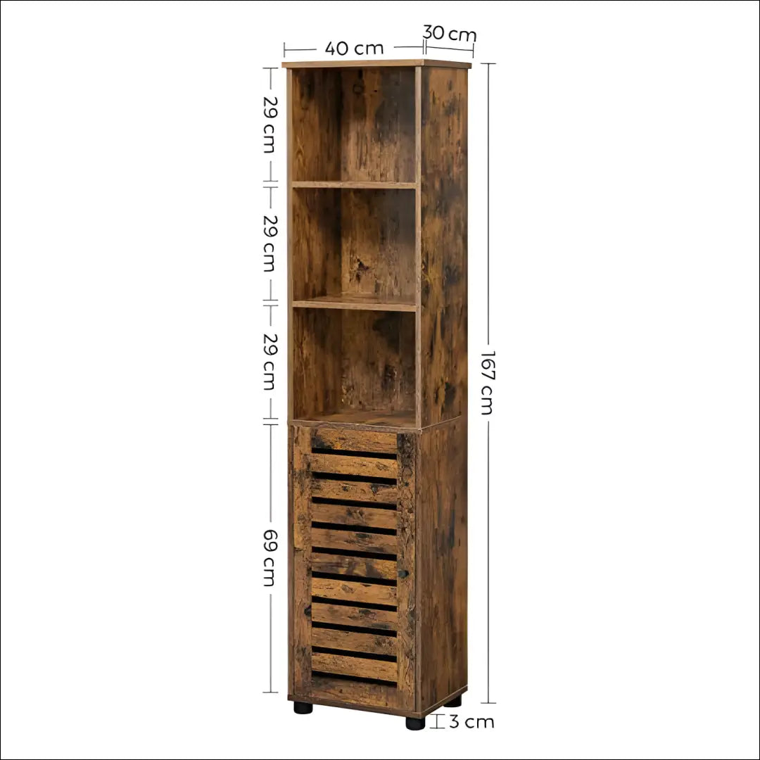 Pastatoma spintelė SM581 - €76 Save 40% 50-100, __label:Pristatymas 5-14 d.d., notouch30, song, spalva-ruda 40x30x167cm