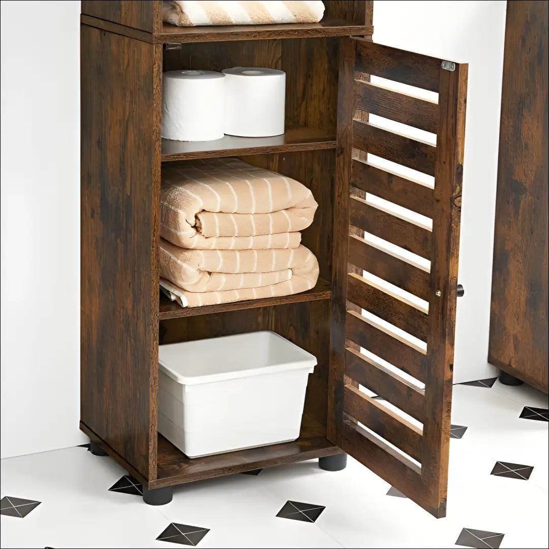 Pastatoma spintelė SM581 - €76 Save 40% 50-100, __label:Pristatymas 5-14 d.d., notouch30, song, spalva-ruda 40x30x167cm