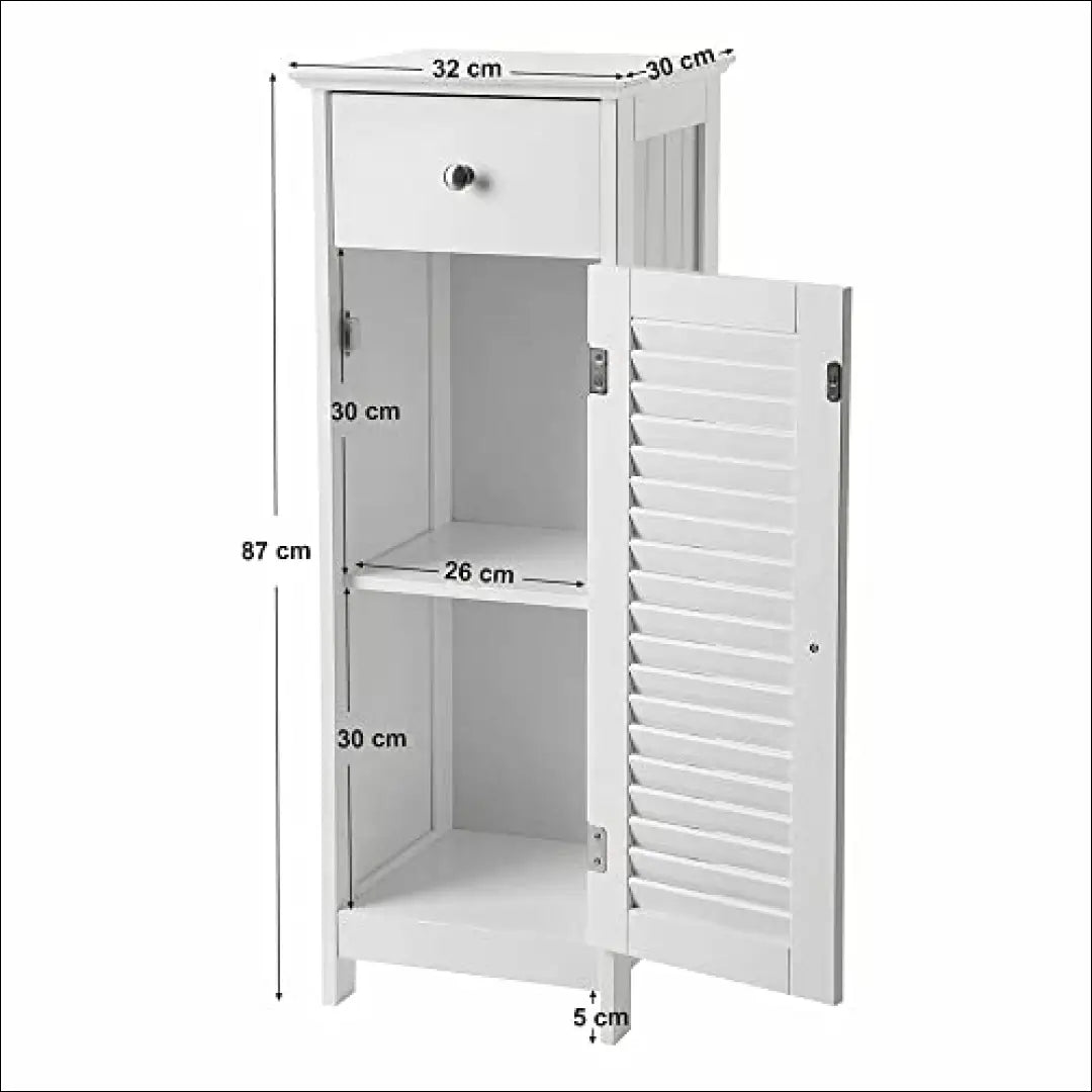 Pastatoma spintelė SM589 - €91 Save 40% 50-100, __label:Pristatymas 5-14 d.d., notouch30, song, spalva-balta 32x30x87cm