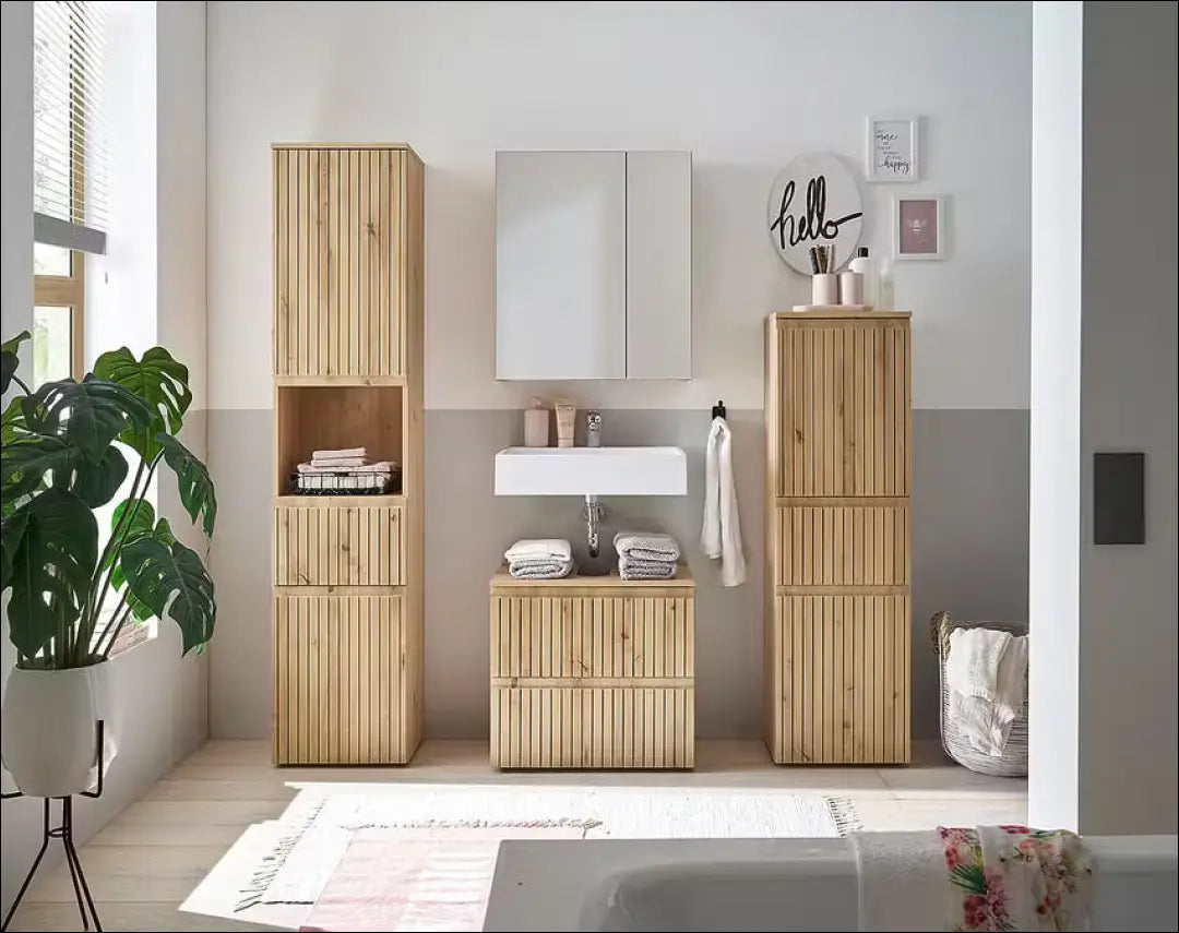 Pastatoma vonios spintelė KI1192 - €58 Save 50% 50-100, __label:Pristatymas 1-2 d.d., color-ruda, material-mdf,