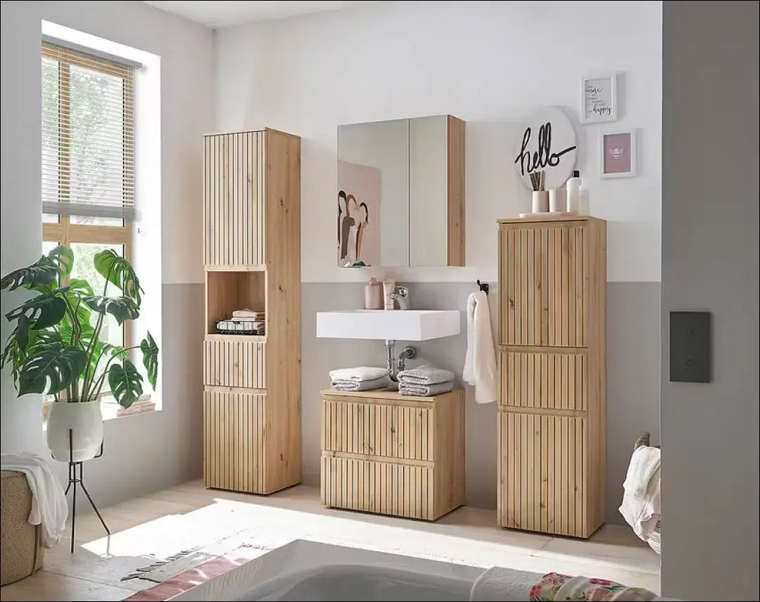 Pastatoma vonios spintelė KI1192 - €58 Save 50% 50-100, __label:Pristatymas 1-2 d.d., color-ruda, material-mdf,