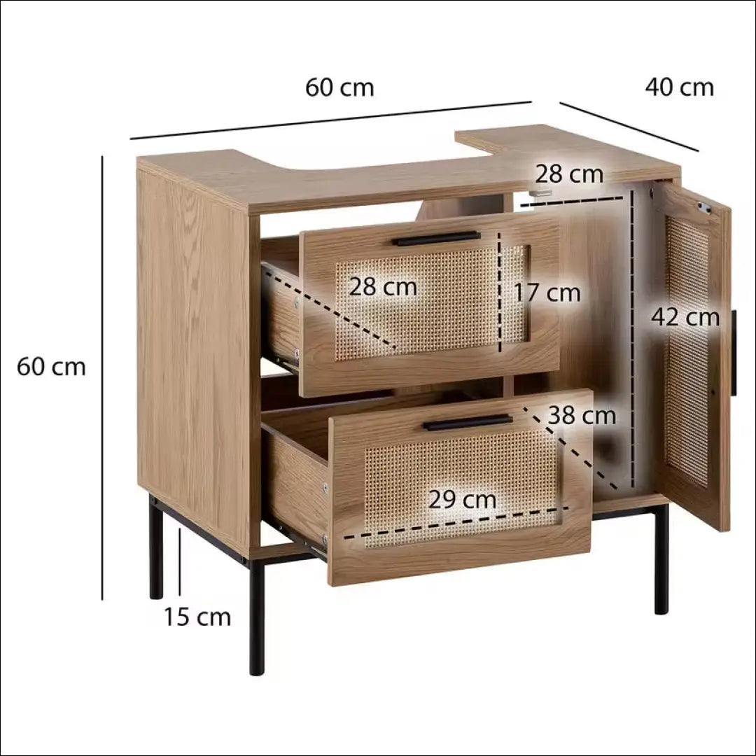 Pastatoma vonios spintelė KI1214 - €74 Save 50% 50-100, __label:Pristatymas 1-2 d.d., color-juoda, color-ruda,