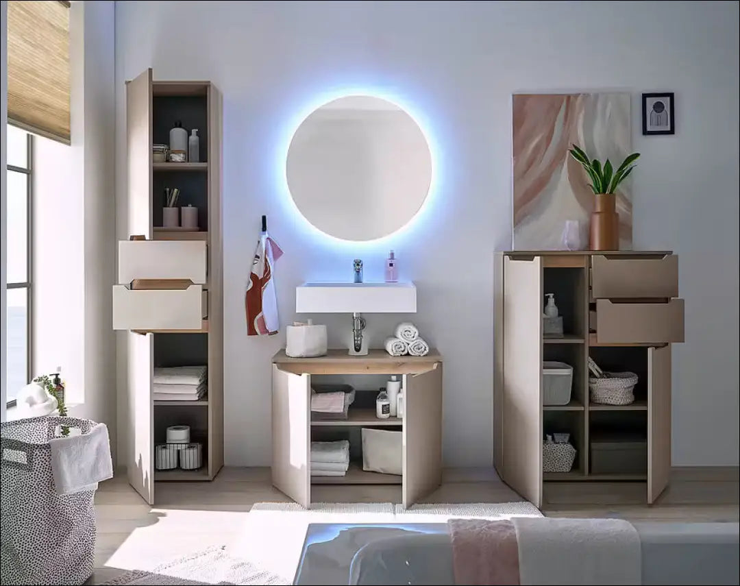 Pastatoma vonios spintelė KI1273 - €64 Save 50% 50-100, __label:Pristatymas 1-2 d.d., color-kremas, color-ruda,