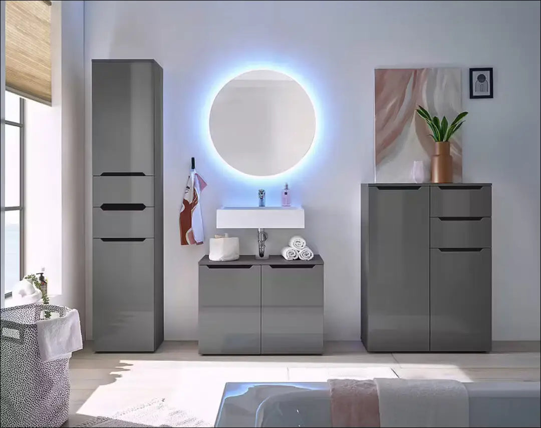 Pastatoma vonios spintelė KI1288 - €55 Save 50% 50-100, __label:Pristatymas 1-2 d.d., color-pilka, material-mdf,