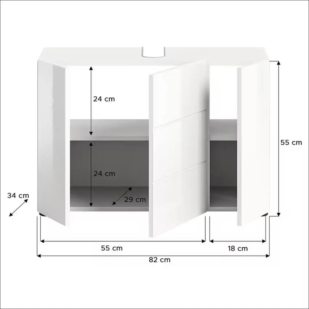 Pastatoma vonios spintelė KI1291 - €58 Save 50% 50-100, __label:Pristatymas 1-2 d.d., color-balta, materia-MDF,