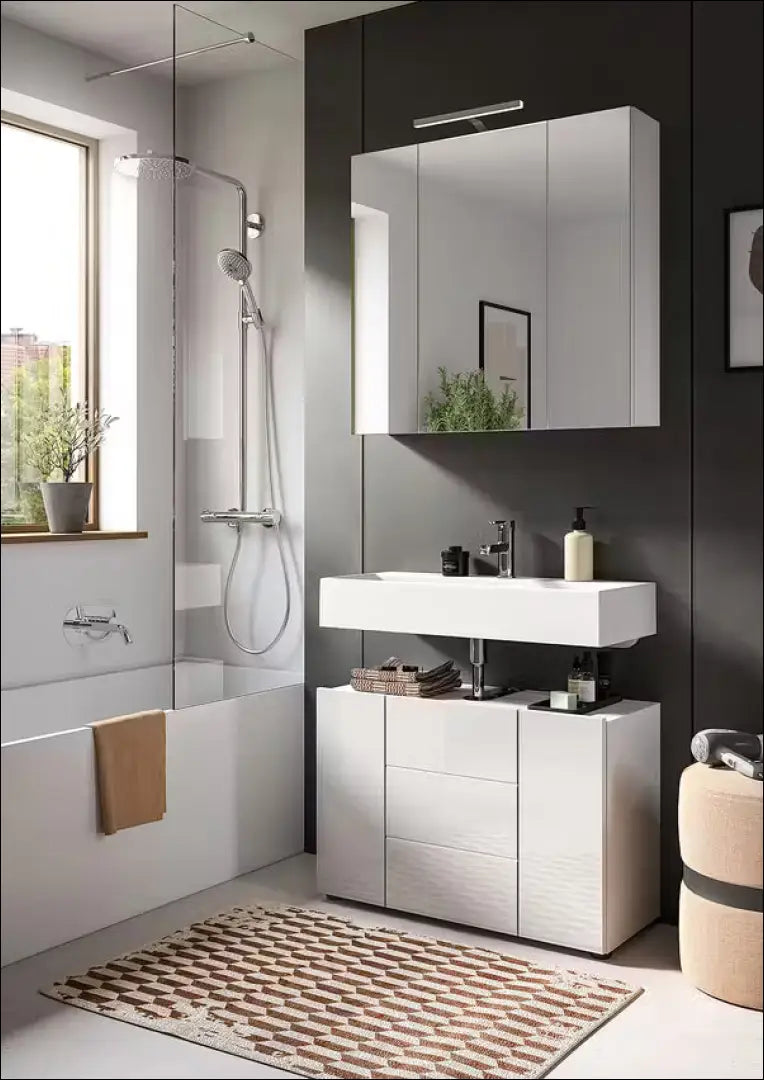 Pastatoma vonios spintelė KI1292 - €30 Save 70% 25-50, __label:Pristatymas 1-2 d.d., color-balta, materia-MDF,