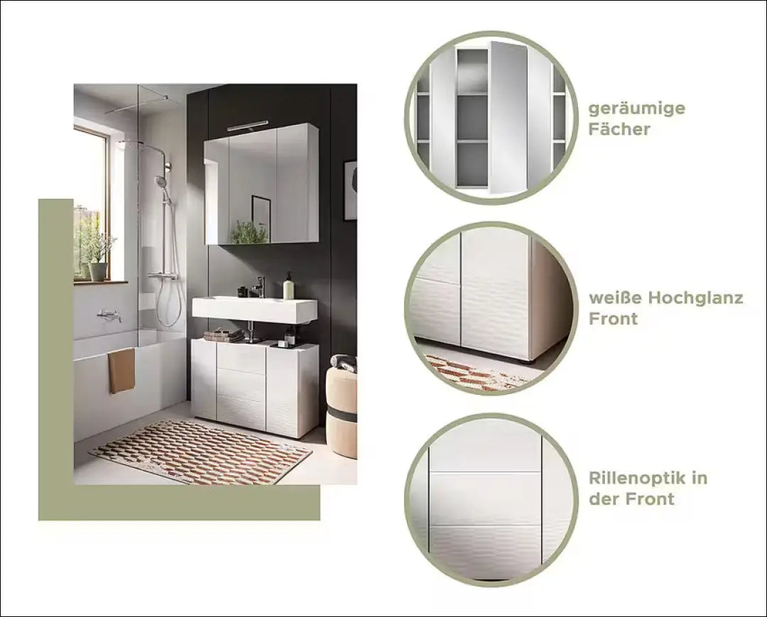 Pastatoma vonios spintelė KI1292 - €30 Save 70% 25-50, __label:Pristatymas 1-2 d.d., color-balta, materia-MDF,