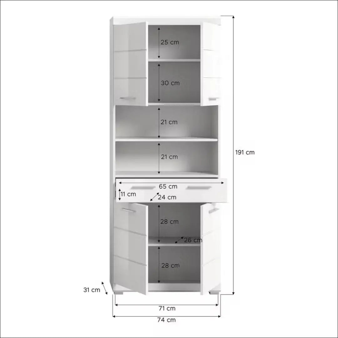 Pastatoma vonios spintelė KI1312 - €135 Save 50% 100-200, __label:Pristatymas 1-2 d.d., color-balta, material-mdf, Push