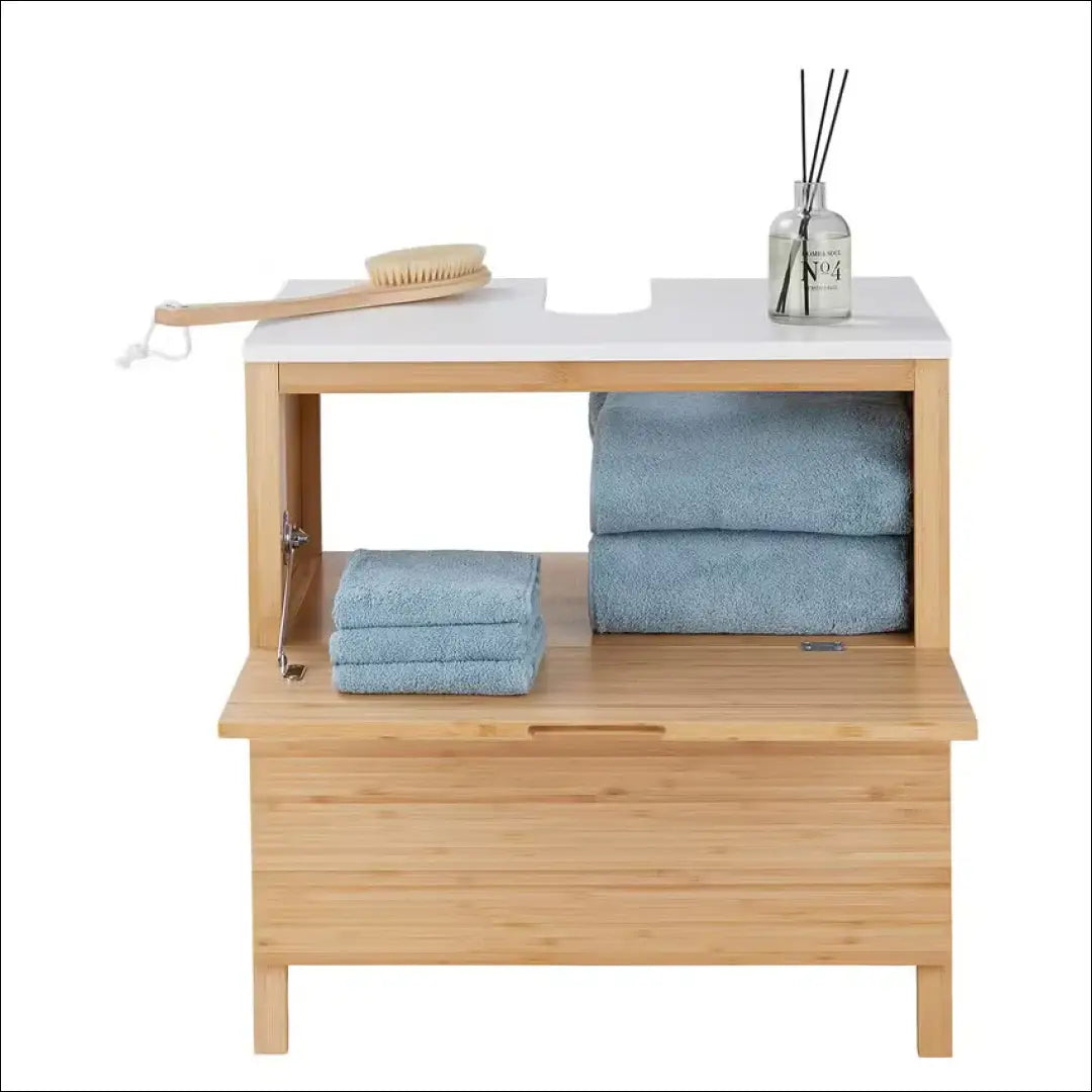 Pastatoma vonios spintelė KI1329 - €70 Save 50% 50-100, __label:Pristatymas 1-2 d.d., color-balta, color-ruda,