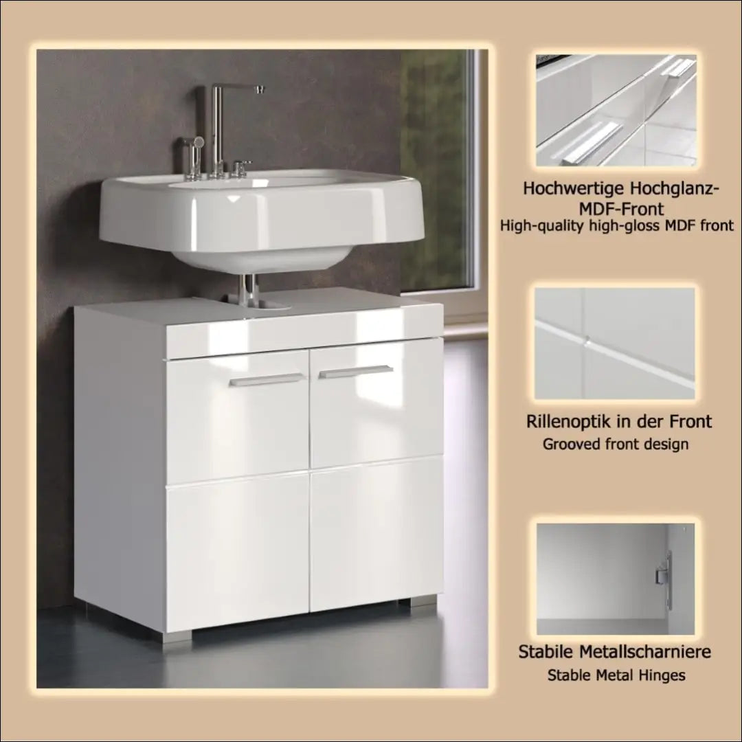 Pastatoma vonios spintelė KI1472 - €41 Save 50% 25-50, __label:Pristatymas 1-2 d.d., color-balta, material-mediena,