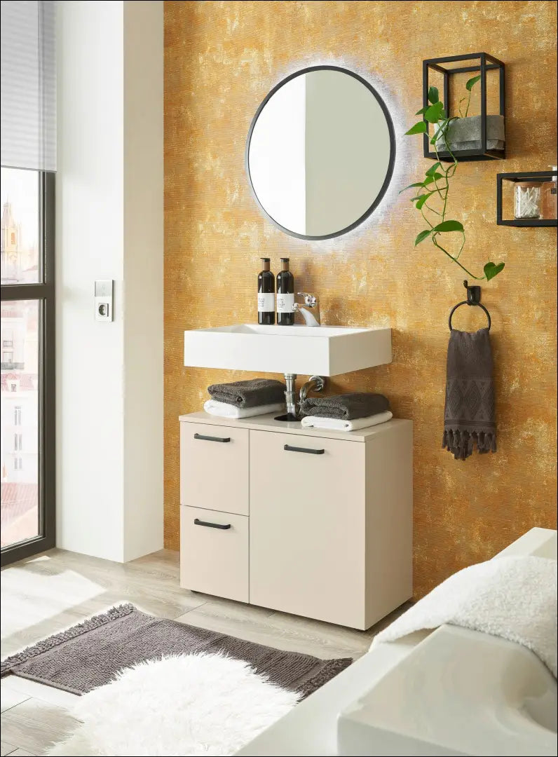 Pastatoma vonios spintelė KI1537 - €63 Save 50% 50-100, __label:Pristatymas 1-2 d.d., color-kremas, material-mediena,