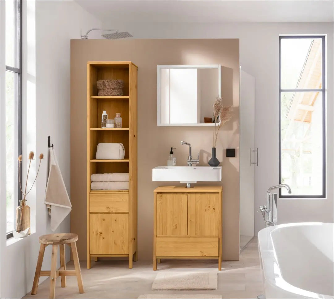 Pastatoma vonios spintelė KI1541 - €108 Save 50% 100-200, __label:Pristatymas 1-2 d.d., color-ruda,