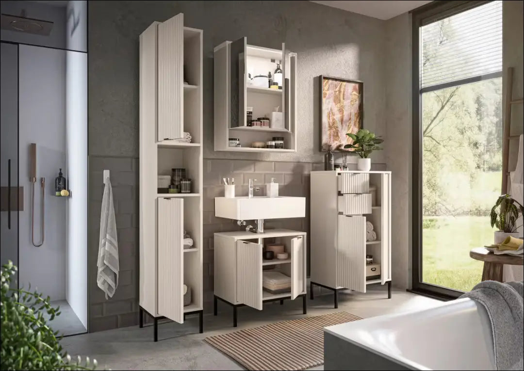 Pastatoma vonios spintelė KI1738 - €124 Save 50% 100-200, __label:Pristatymas 1-2 d.d., color-smelio, material-mdf,