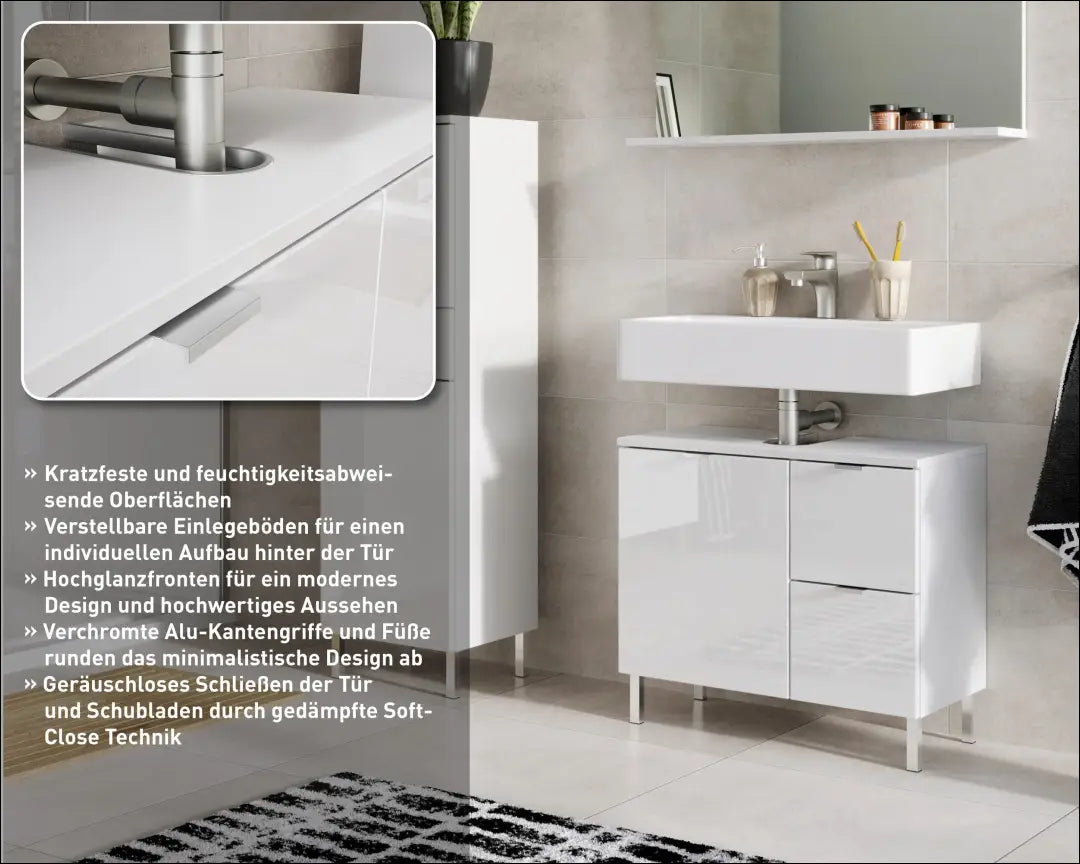 Pastatoma vonios spintelė KI1814 - €120 Save 50% 100-200, __label:Pristatymas 1-2 d.d., color-balta, material-mdf,