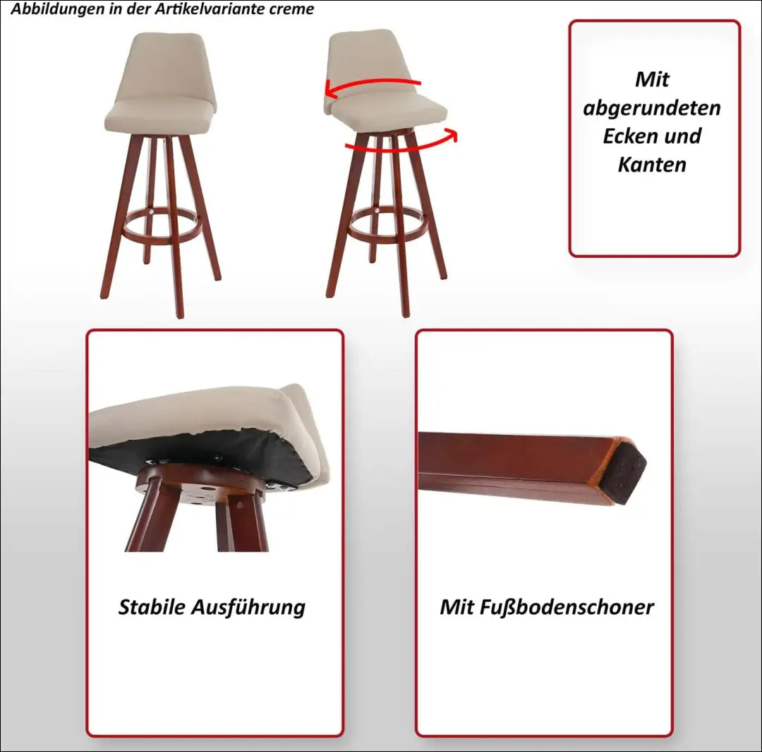 Pasukama baro kėdė VI1154 - €54 Save 50% 50-100, __label:Pristatymas 1-2 d.d., baro-kedes, color-kremas,