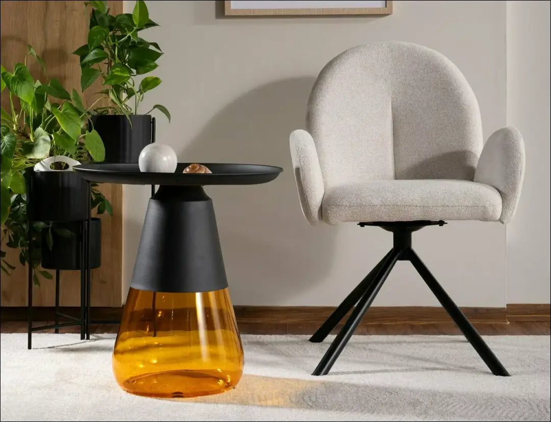 Pasukama kėdė AL017 - 100-200, __label:Pristatymas 5-14 d.d., color-kremas, color-pilka, kedes-valgomojo €100 to €200