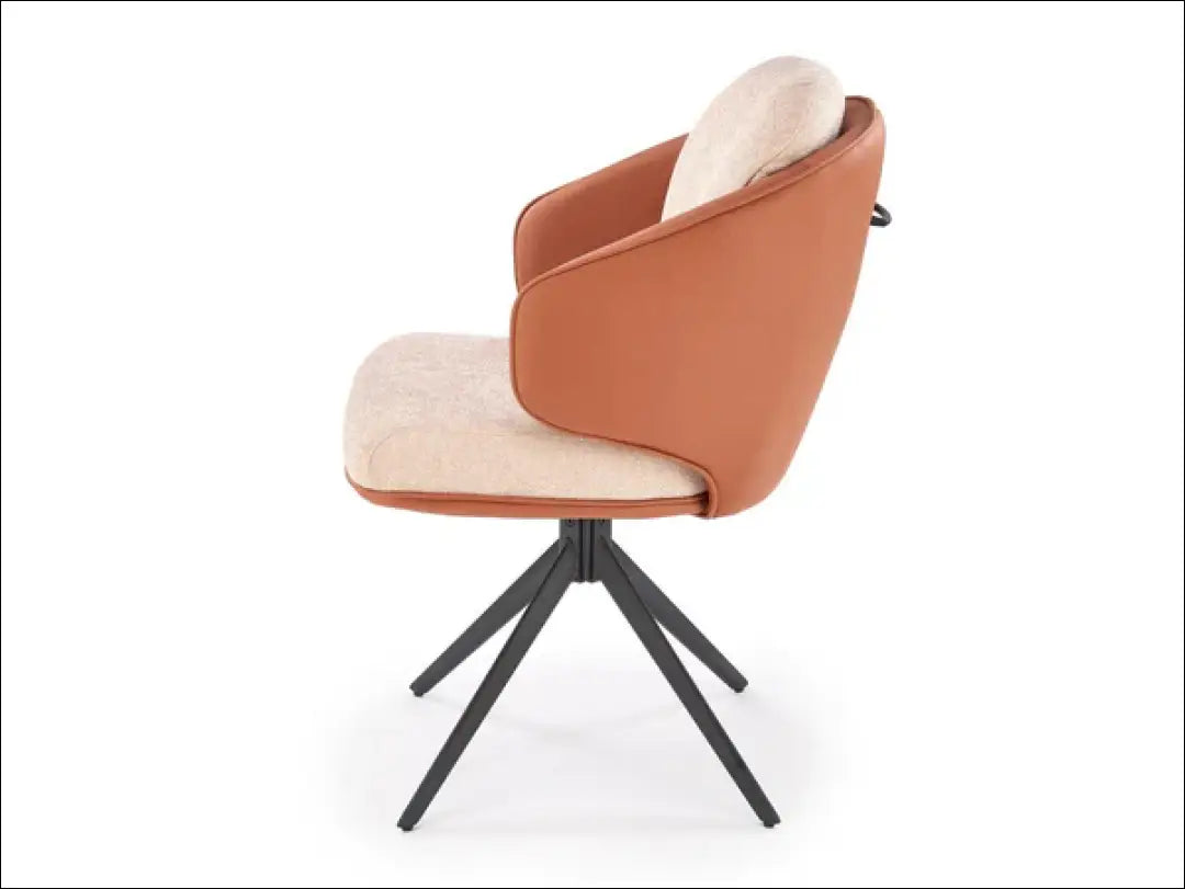 Pasukama kėdė LR012 - €120 Save 20% 100-200, __label:Pristatymas 5-14 d.d., color-ruda, color-smelio, kedes-valgomojo