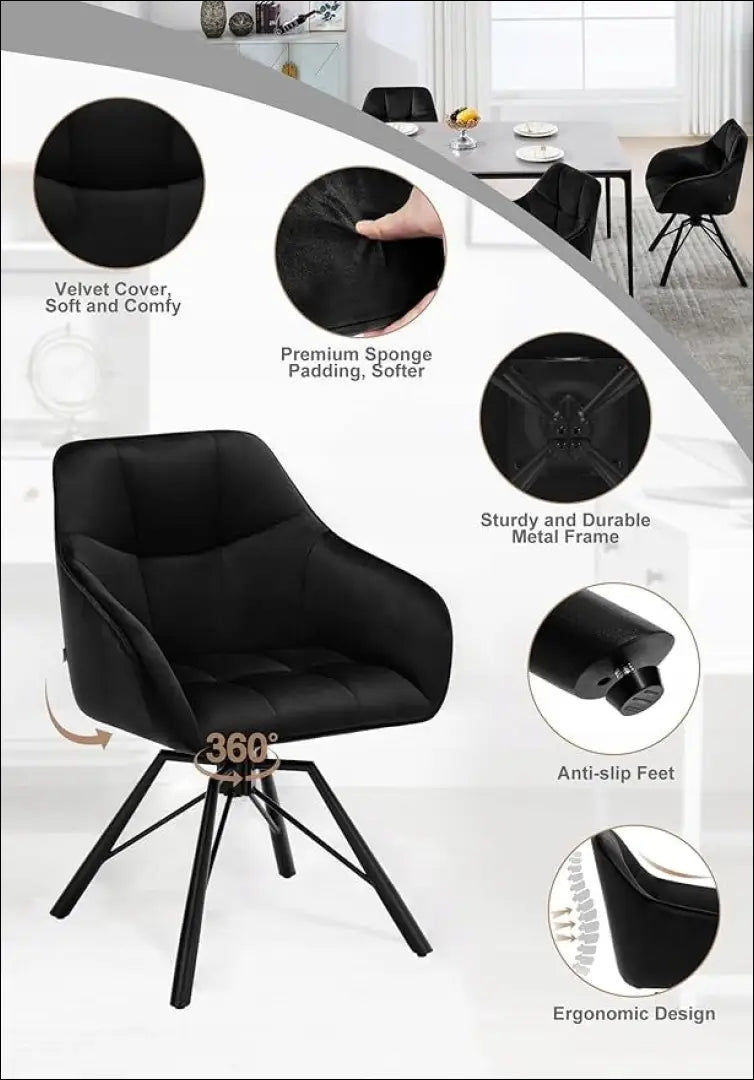 Pasukama kėdė VI1057 - €95 Save 50% 50-100, __label:Pristatymas 1-2 d.d., color-juoda, kedes-valgomojo,