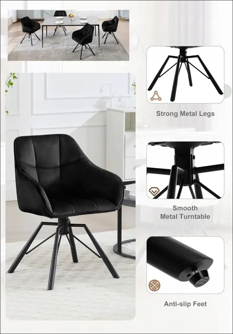 Pasukama kėdė VI1057 - €95 Save 50% 50-100, __label:Pristatymas 1-2 d.d., color-juoda, kedes-valgomojo,