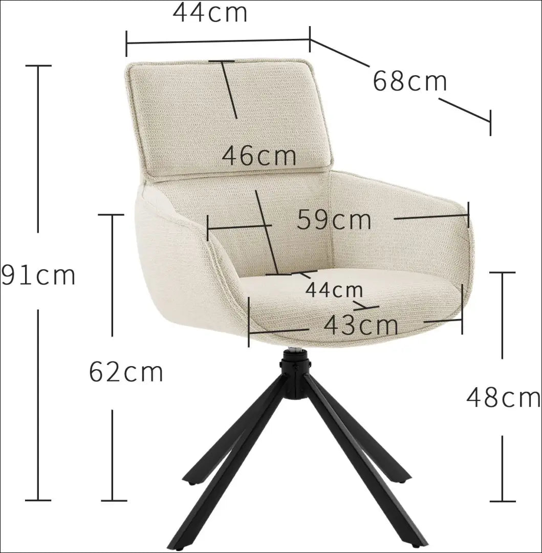 Pasukama kėdė VI1506 - €68 Save 50% 50-100, __label:Pristatymas 1-2 d.d., color-kremas, kedes-valgomojo,