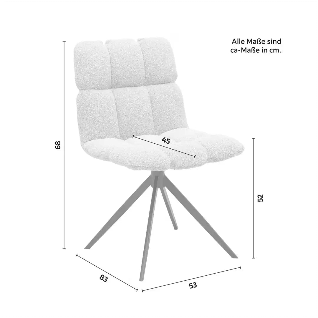 Pasukama kėdė VI1577 - €64 Save 50% 50-100, __label:Pristatymas 1-2 d.d., boucle, color-smelio, kedes-valgomojo Kėdės