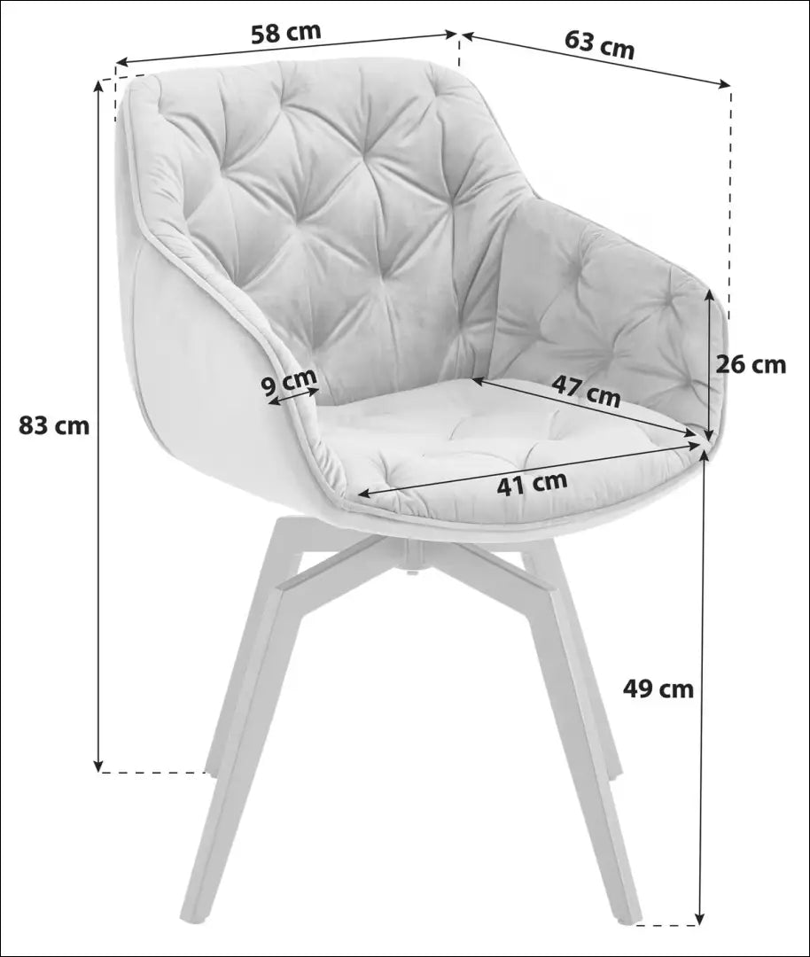Pasukama kėdė VI1594 - €62 Save 50% 50-100, __label:Pristatymas 1-2 d.d., color-pilka, kedes-valgomojo,
