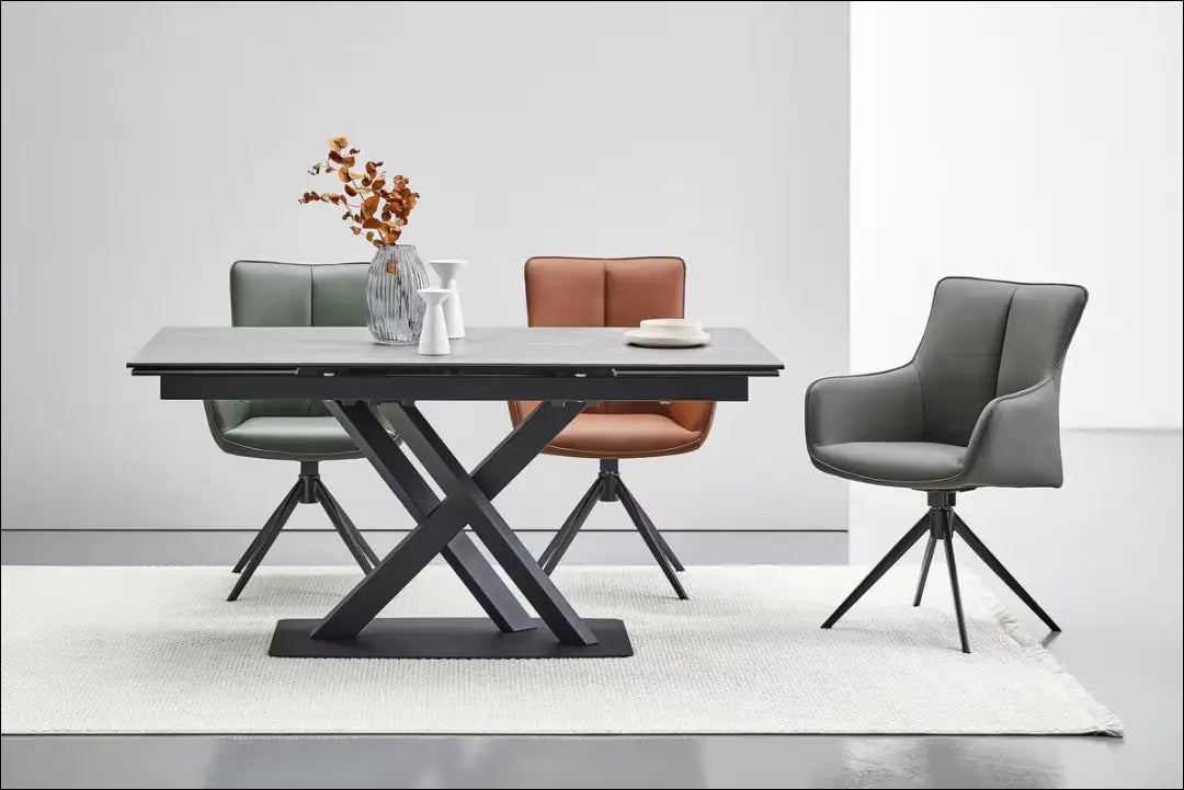 Pasukama odinė kėdė VI1345 - €170 Save 50% 100-200, __label:Pristatymas 1-2 d.d., color-pilka, kedes-valgomojo,